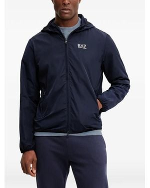 EA7 Core Identity Hooded Jacket - Blue