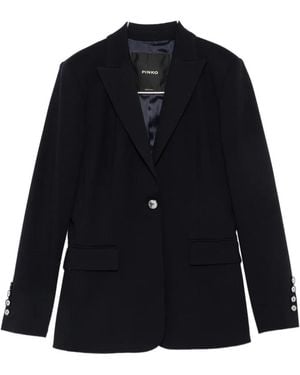 Pinko Single-Breasted Jacket - Blue