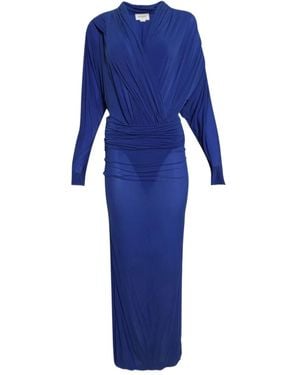 Burc Akyol Draped Maxi Dress - Blue