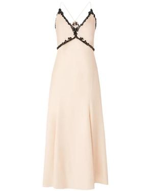 Pinko Lace-Inserts Midi Dress - White