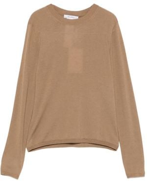 Max Mara Crew-Neck Long-Sleeve Jumper - Natural