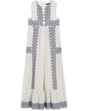 Weekend by Maxmara Manila Paisley-Print Tiered Midi Dress - White
