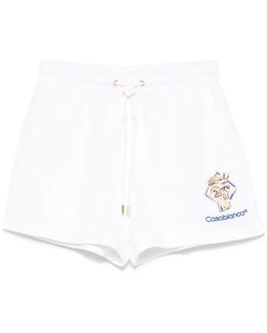 CASABLANCA Diamond Column Shorts - White