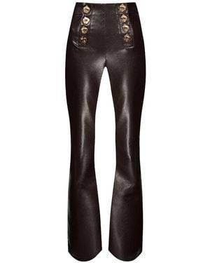 Violante Nessi Matisse Snake-Effect Trousers - Black