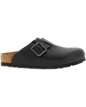Birkenstock Boston WB Mules mit Schnalle - Schwarz