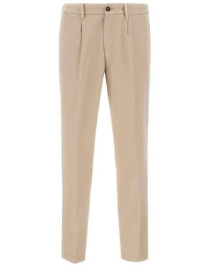Devore Pleated-Detail Pants - Natural