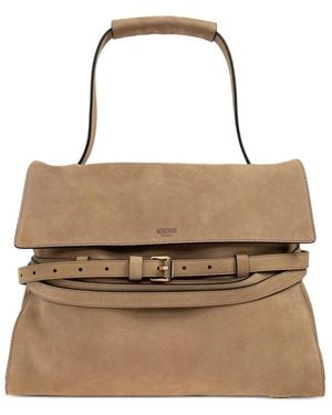 Moschino Tie Me Strap-Detail Tote Bag - Natural