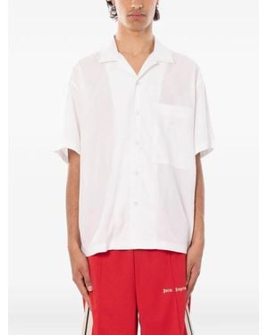 Palm Angels Chemise À Logo Imprimé - White