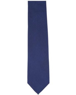 Barba Napoli Twill Geweven Stropdas - Blauw