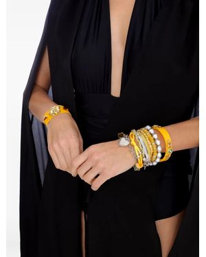 Amir Slama Beaded flower bracelet - Negro