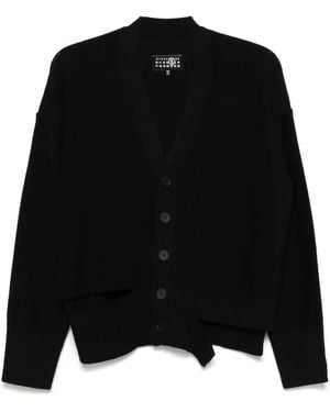 MM6 by Maison Martin Margiela カットアウト カーディガン - ブラック