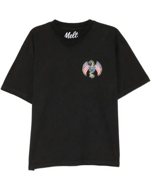 Melt Dragon-Print T-Shirt - Black