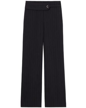 Claudie Pierlot Pantalon Droit À Rayures - Black