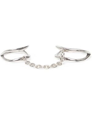 Vitaly Anillo Basis Con Cadena - Blanco