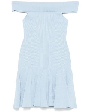 retroféte Erica Mini-Jurk - Blauw