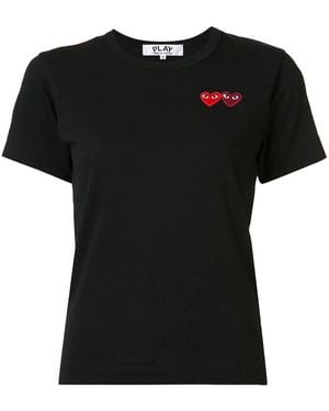 COMME DES GARÇONS PLAY Embroidered Heart T-Shirt - Black
