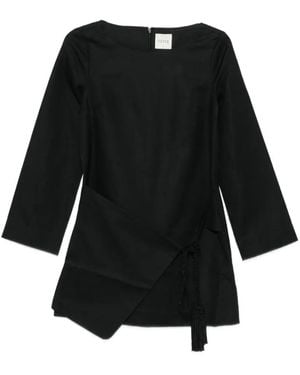 Posse Yvette Wrap Mini Dress - Black