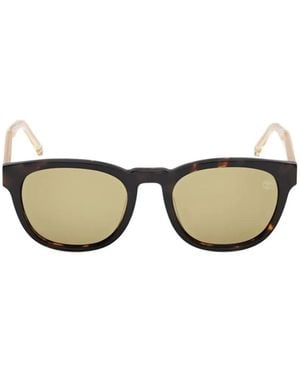Timberland Tortoiseshell-Effect Square-Frame Sunglasses - Brown
