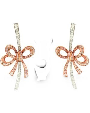 HYT Jewelry Diamond Bow Earrings - White