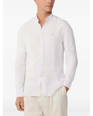 Hackett Porter Band-Collar Shirt - White