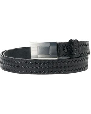 TAIGA TAKAHASHI Woven-Leather Belt - Black