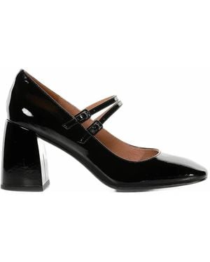 Bibi Lou Patent-Finish Court Shoes - Black