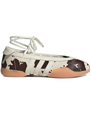 adidas Taekwondo Mei Cow-Print Ballet Flats - White