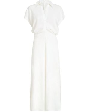 Brunello Cucinelli Maxi-Jurk Met Monili Detail - Wit