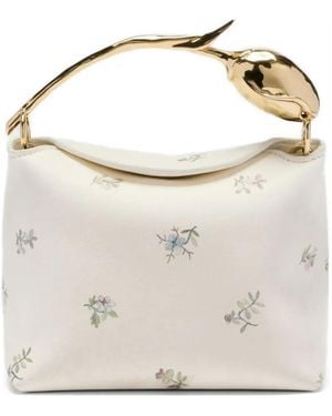 Erdem Bolso Shopper Bloom Mini - Blanco