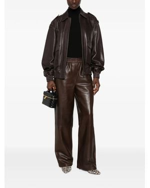 Jonathan Simkhai Elasticated-Waist Leather Trousers - Black