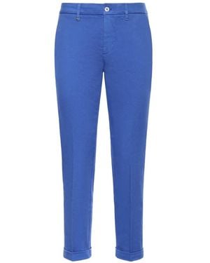 Fay Buttoned Trousers - Blue