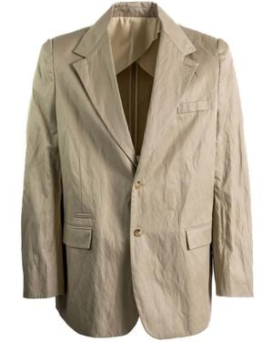 Willy Chavarria Long-Sleeve Pocket Blazer - Natural