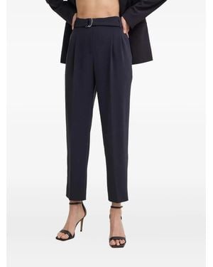 BOSS Pleated Belted Pants - Blue