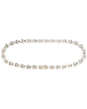 Patrizia Pepe Sculpted Chain-Link Belt - Metallic