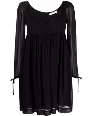 Philosophy Di Lorenzo Serafini Pleated Chiffon Minidress - Black