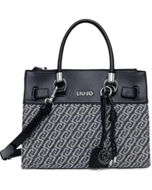 Liu Jo Petit Sac Cartable Effet Jean - Noir