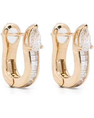 Anita Ko Pendientes Huggies Saturn En Oro Amarillo De 18 Ct Con Diamantes - Neutro