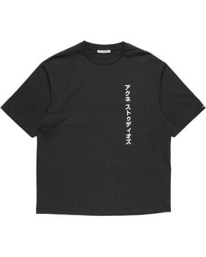 Acne Studios Camiseta con logo estampado - Negro