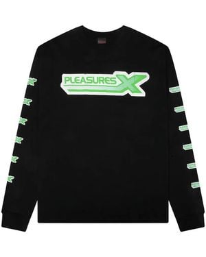 Pleasures Long-Sleeve Logo T-Shirt - Black