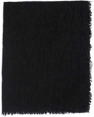 Faliero Sarti Sciarpa Con Bordi Sfrangiati - Blu