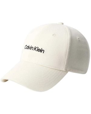 Calvin Klein Logo-Embroidered Cap - White