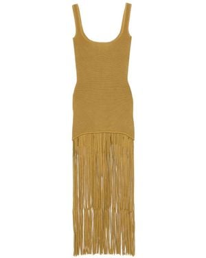 retroféte Sadler Fringe-Trimmed Dress - Metallic