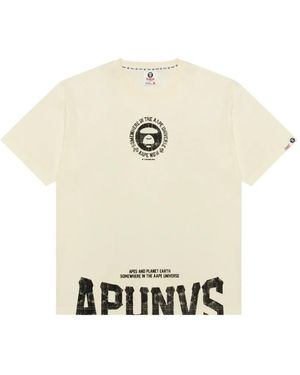 Aape By A Bathing Ape Logo-Print Cotton T-Shirt - White