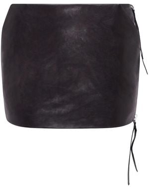 16Arlington Adu Zip-Detail Mini Skirt - Black
