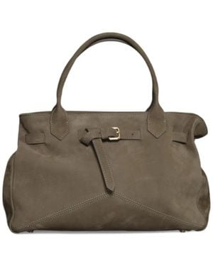 Ballantyne Sac À Main Kate 993 Format Moyen En Daim À Boucle - Metallic