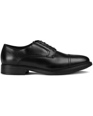 Doucal's Cap-Toe Lace-Up Derby Shoes - Black