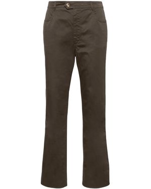 Saint Laurent Straight-Leg Cotton Trousers - Grey