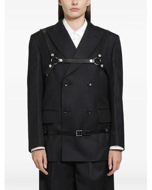 Junya Watanabe Buckle-Fastening Leather Harness - Black