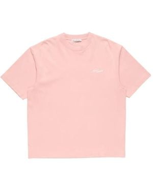 Acne Studios Jersey T-Shirt With Logo - Pink