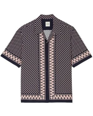 Sandro Heart Motif Flowing Shirt - Purple